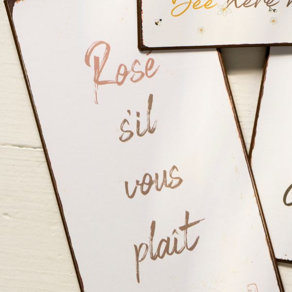 Metalskilt - Rosé s'il vous plaît - Ib Laursen