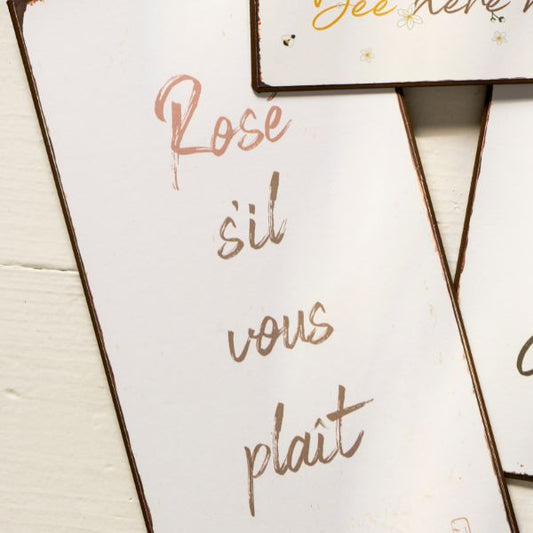 Metalskilt - Rosé s'il vous plaît - Ib Laursen