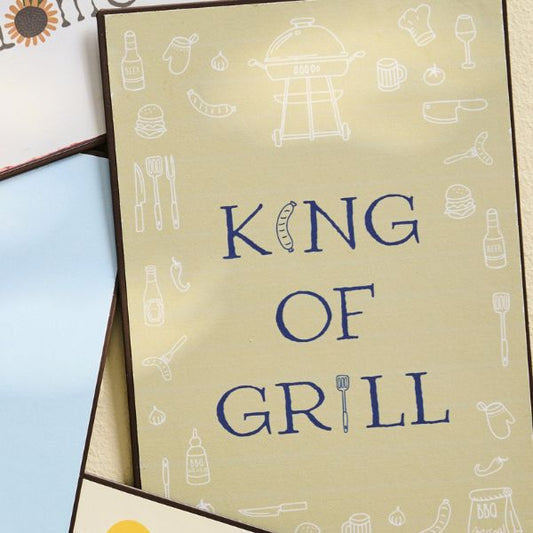 Metalskilt - King of grill - Ib Laursen