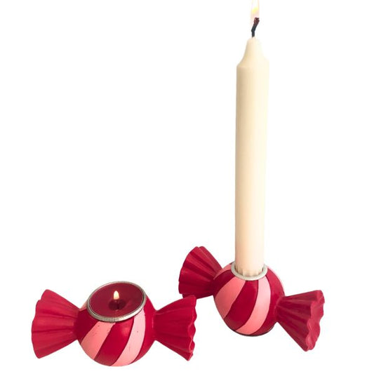 Vendbar bolsje lysestage - Julefigur