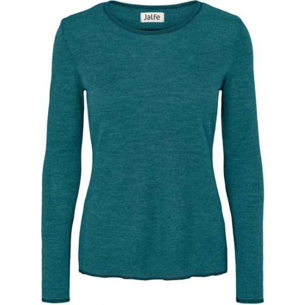 Merinould bluse - Turkis - Jalfe