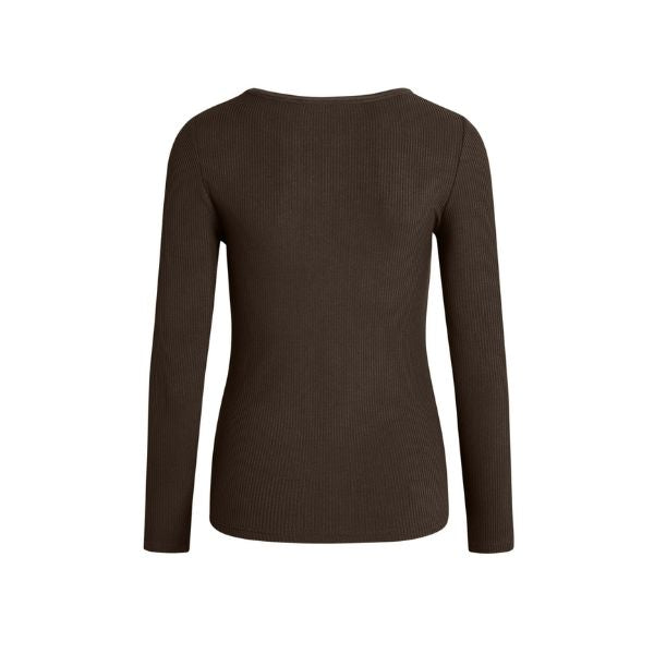 Lisa t-shirt - Mørkebrun - La Róuge