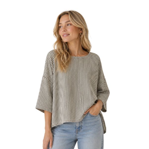 Masia bluse - Black stripe - 6'am