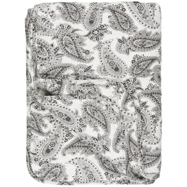 Quilt 130*180cm - Sort paisley 0729-24 - Ib Laursen