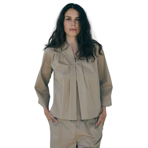 Vilma shirt - Dark Sand - La Róuge