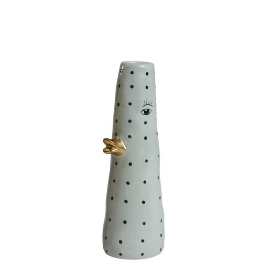 Andevase - 16cm - Lys med prikker - Speedtsberg