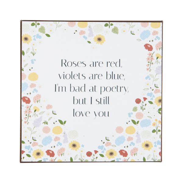 Metalskilt - Roses are red - Ib Laursen