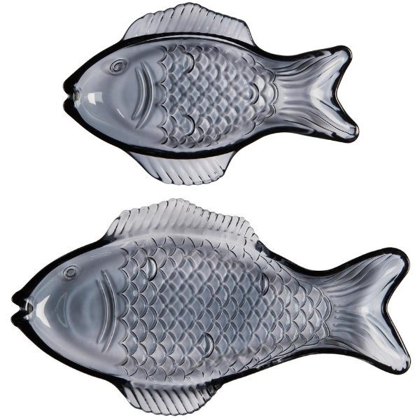 Fiskefad - Mørkeblå glas - Ib Laursen