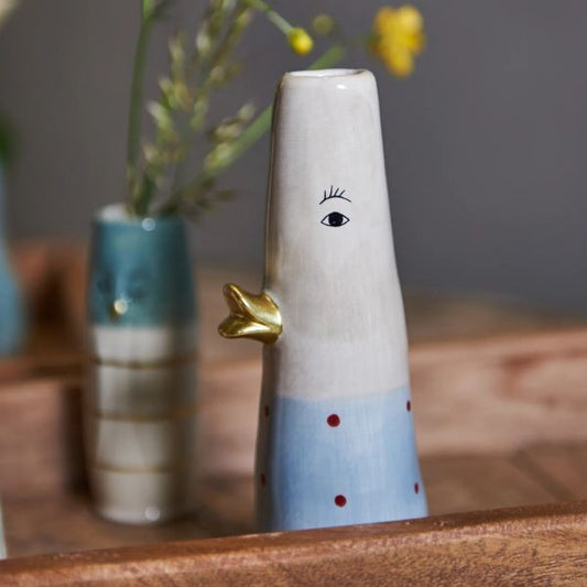 Vase 16cm - And - Grå/blå - Speedtsberg