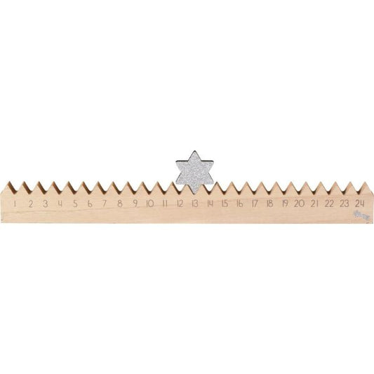 Julekalender 50cm - Sølvstjerne - Ib Laursen