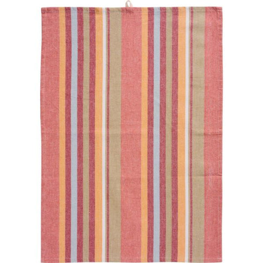 Viskestykke - Multifarvede striber - Orange - Ib laursen