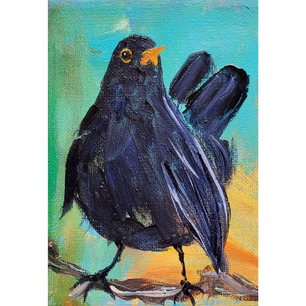 Kunstpostkort - Solsort - Susanne Kalmar