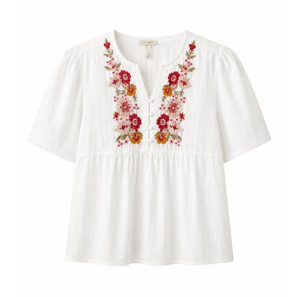 Antea bluse - Hvid - Lecoco