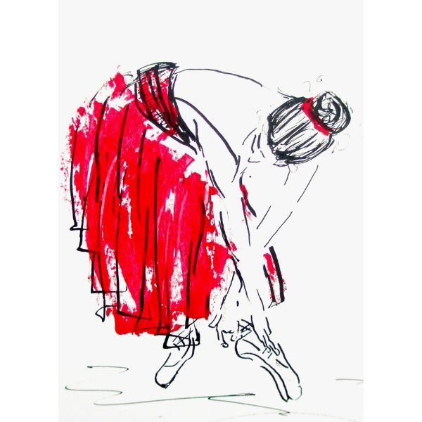 A5 - Ballerina rød - Susanne Kalmar