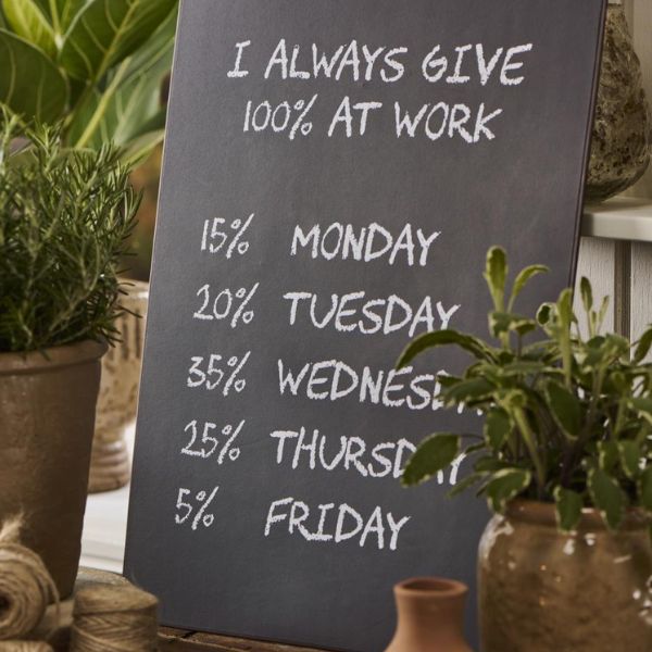 Metalskilt - I always give 100% - Ib Laursen