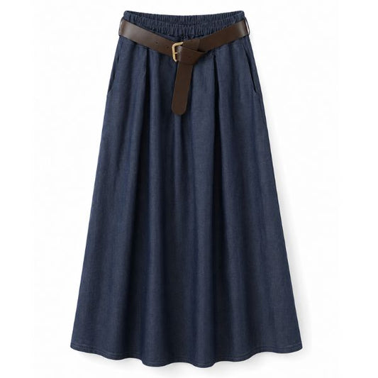 Signe nederdel - Denim - by Lund