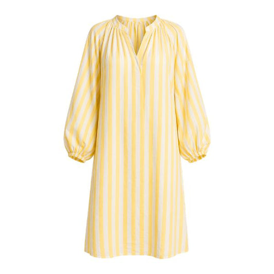 Stripe kjole - Soft yellow - Marc Lauge