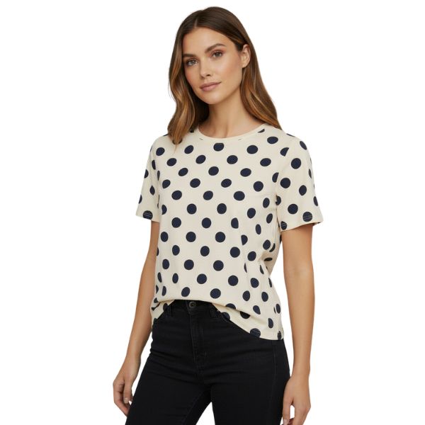 Jenni t-shirt - Navy prikker - Ofelia