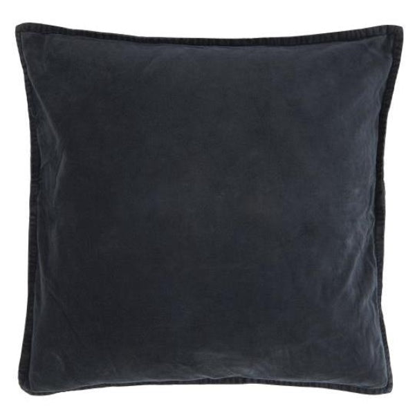 Velour pude med fyld - Midnight blue - Ib Laursen