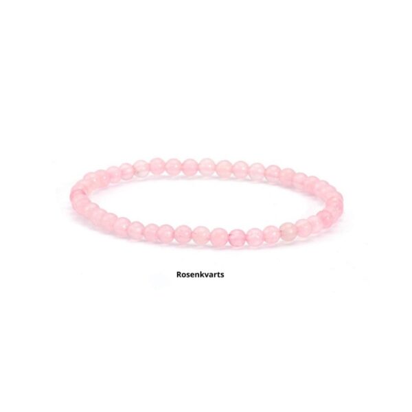 Armbånd 3mm rosenkvarts