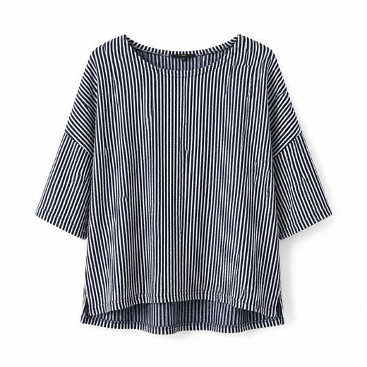 Masia bluse - Navy stripe - 6'am