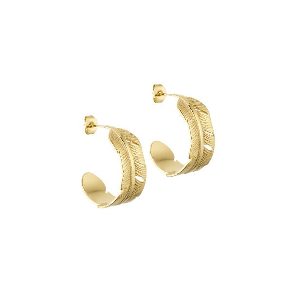 Leafy Hoops - Guldbelagt - Wolff Jewelry