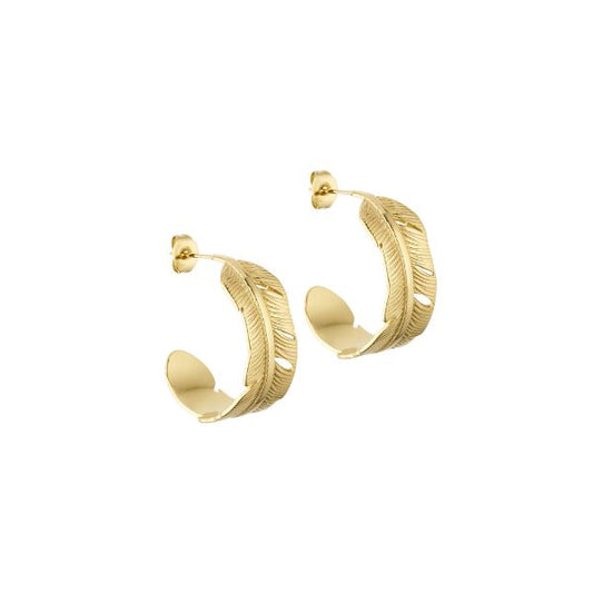 Leafy Hoops - Guldbelagt - Wolff Jewelry