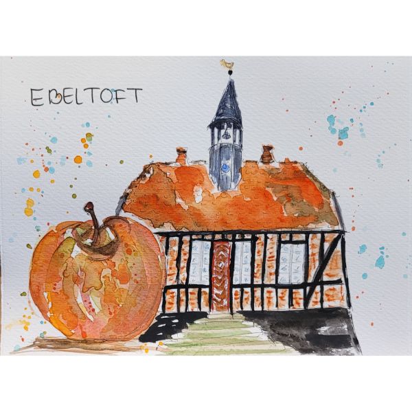 Kunstpostkort - Det gamle rådhus - Susanne Kalmar