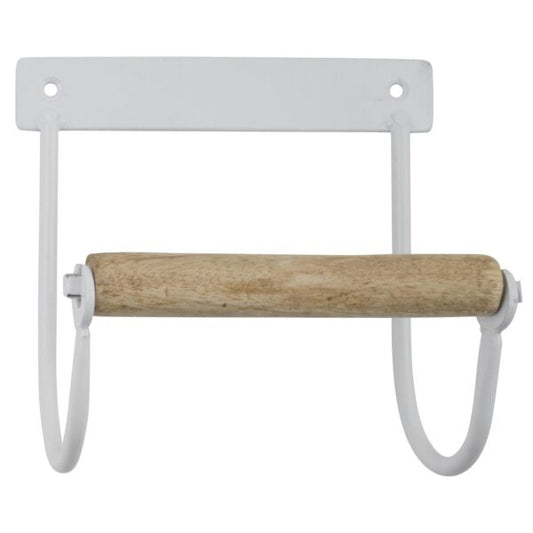Toiletpapirholder m/trærulle - Hvid 9143-11 - Ib Laursen