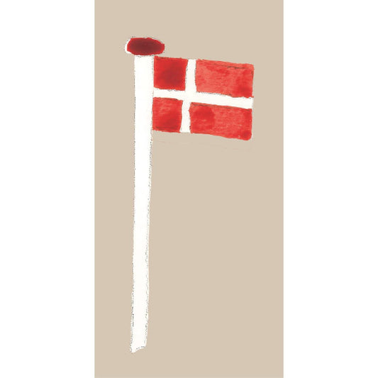 Servietter 16 stk. - Dannebrog - Ib Laursen