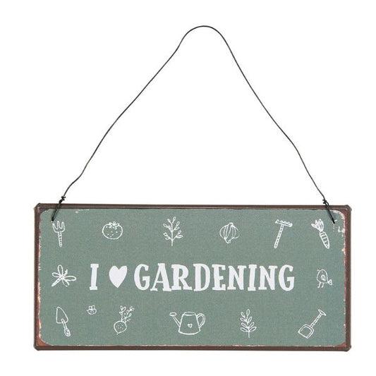 Metalskilt - I <3 Gardening - Ib Laursen