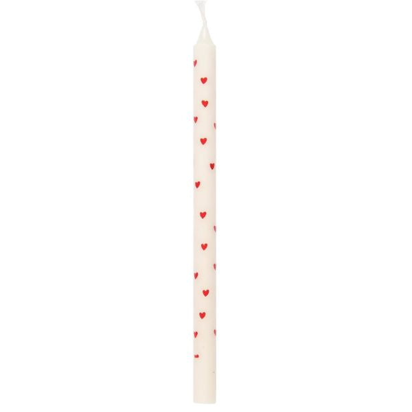Kertelys m/ røde hjerter 78015-01 - Stillenat