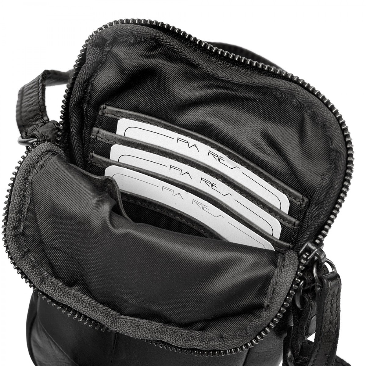 Mobiltaske flet - Sort 110-1 - Pia Ries